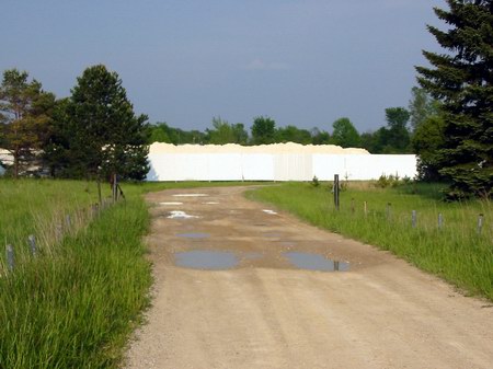 Maple City Drive-In Theatre - Driveway And Fence - Photo From Water Winter Wonderland